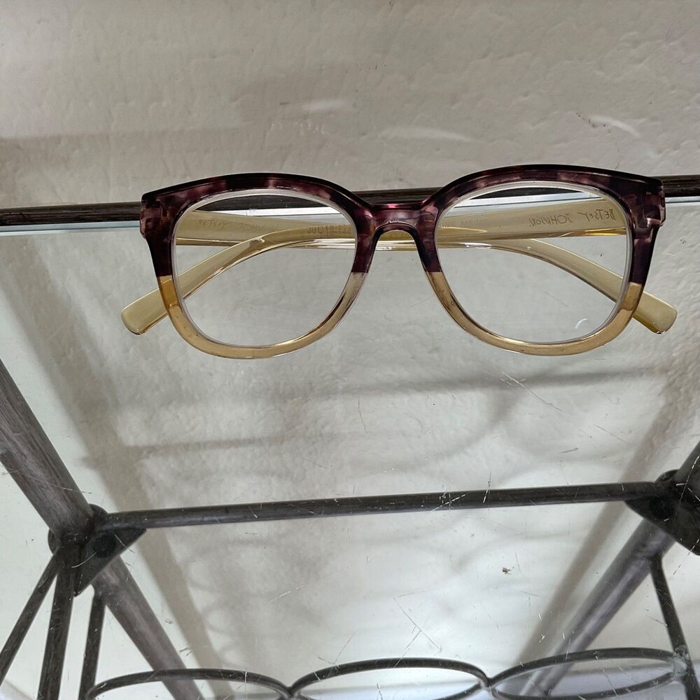 Betsey Johnson eye glass  Frames only 50-19-144 purple Tortoise PD62+2.50 MSO824